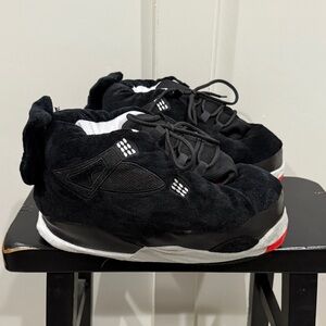 JORDAN Black Plush Sneakers - size 4-10.5